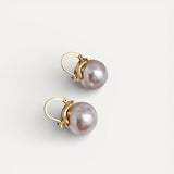 Chunky Gold Pearl Earrings