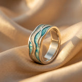 Turkis Seasilver Bolge Ring