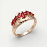 Elegant Red Crystal Ring