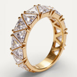 Vintage Triangular Stone Gold Ring