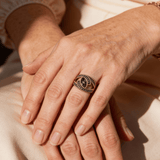 Elegant Black Crystal Ring