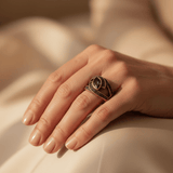 Elegant Black Crystal Ring