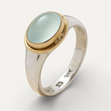 Silver Green Diamond Ring
