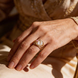 Vintage Delicate Gold Pearl Ring