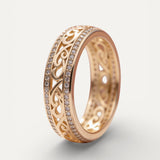 Elegant Hollow Diamond Ring