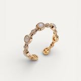 Classic Adjustable Round Gold Crystal Ring