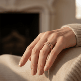 Elegant Hollow Diamond Ring