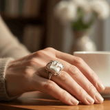 Vintage Silver Pearl Ring