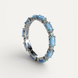 Platinum Heart Opal and Diamond Ring