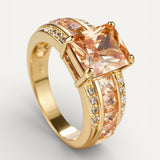 Orange Crystal Ring