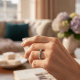 Platinum Heart Opal and Diamond Ring