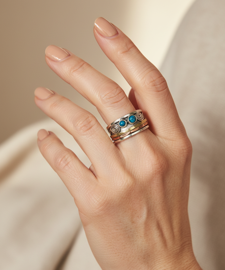 Bohemian Sapphire Meditation Ring