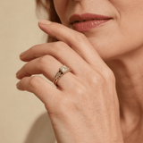 Vintage Delicate Gold Cubic Zirconia Ring
