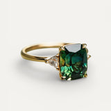 Elegant Square Emerald Ring