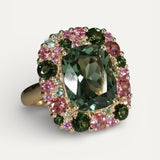 Vintage Green and Rose Gold Ring