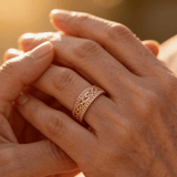 Elegant Hollow Diamond Ring