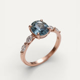 Vintage Rose Gold Sapphire Ring