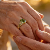 Yellow Quartz and Gold Ring