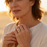Silver Gold Wire Ring
