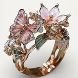 Nature Sparkling Butterfly Cubic Zirconia Ring