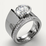 Vintage Silver Sparkling Cubic Zirconia Ring