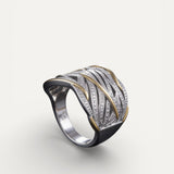 Elegant Multi-Layer Twisted Ring