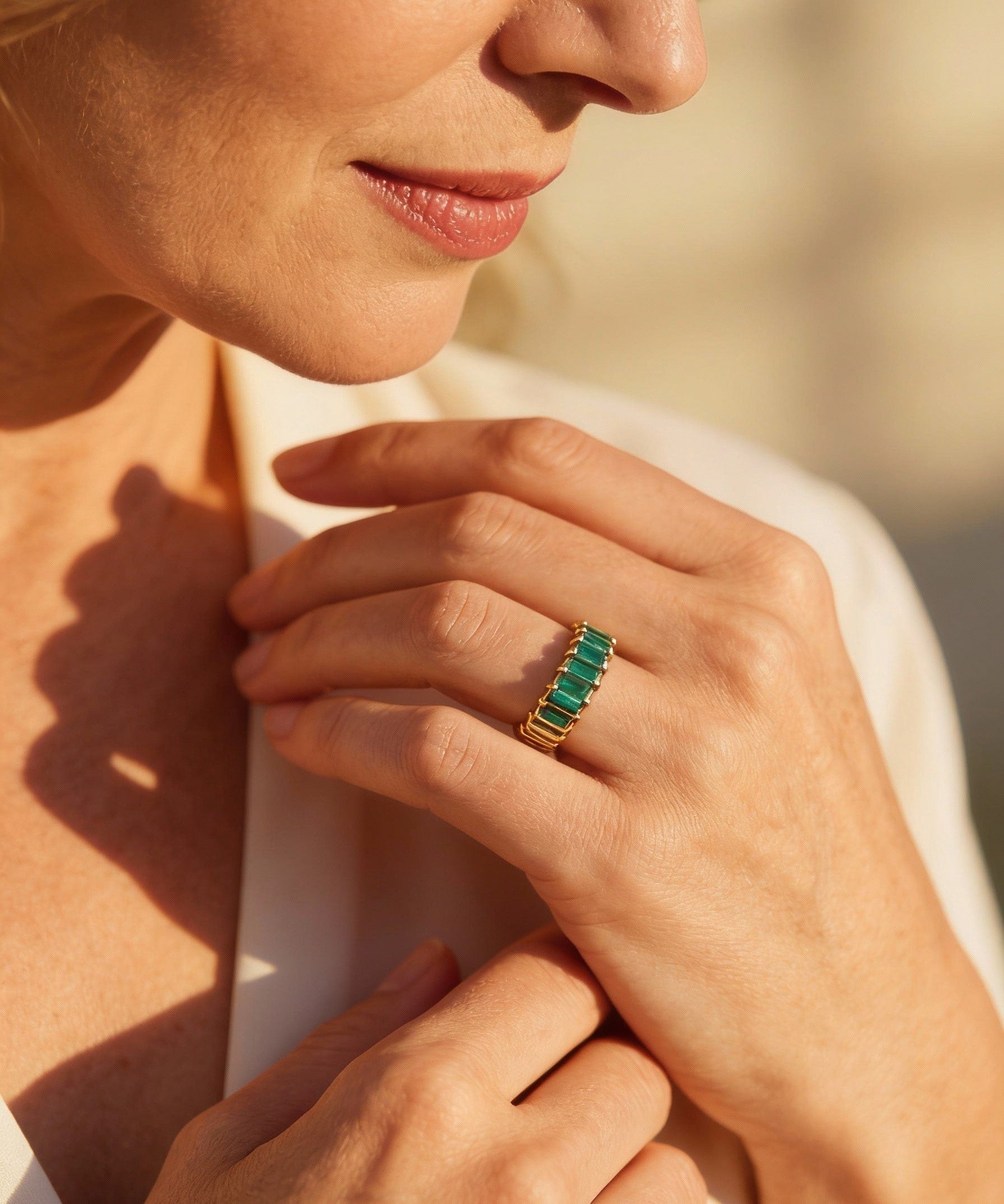 Gold Emerald Ring
