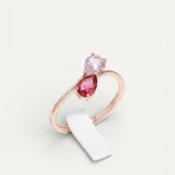 Elegant Gold Red Crystal Ring
