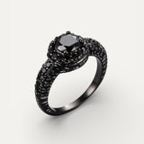 Vintage Copper Black Stone Ring