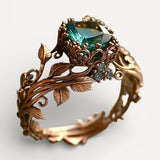 Nature Green Crystal Ring