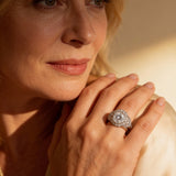 Vintage Silver Crystal Ring