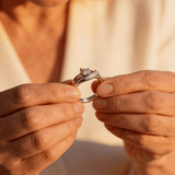 Vintage Irregular Gold and Silver Cubic Zirconia Ring