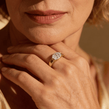 Vintage Gold Cubic Zirconia Ring