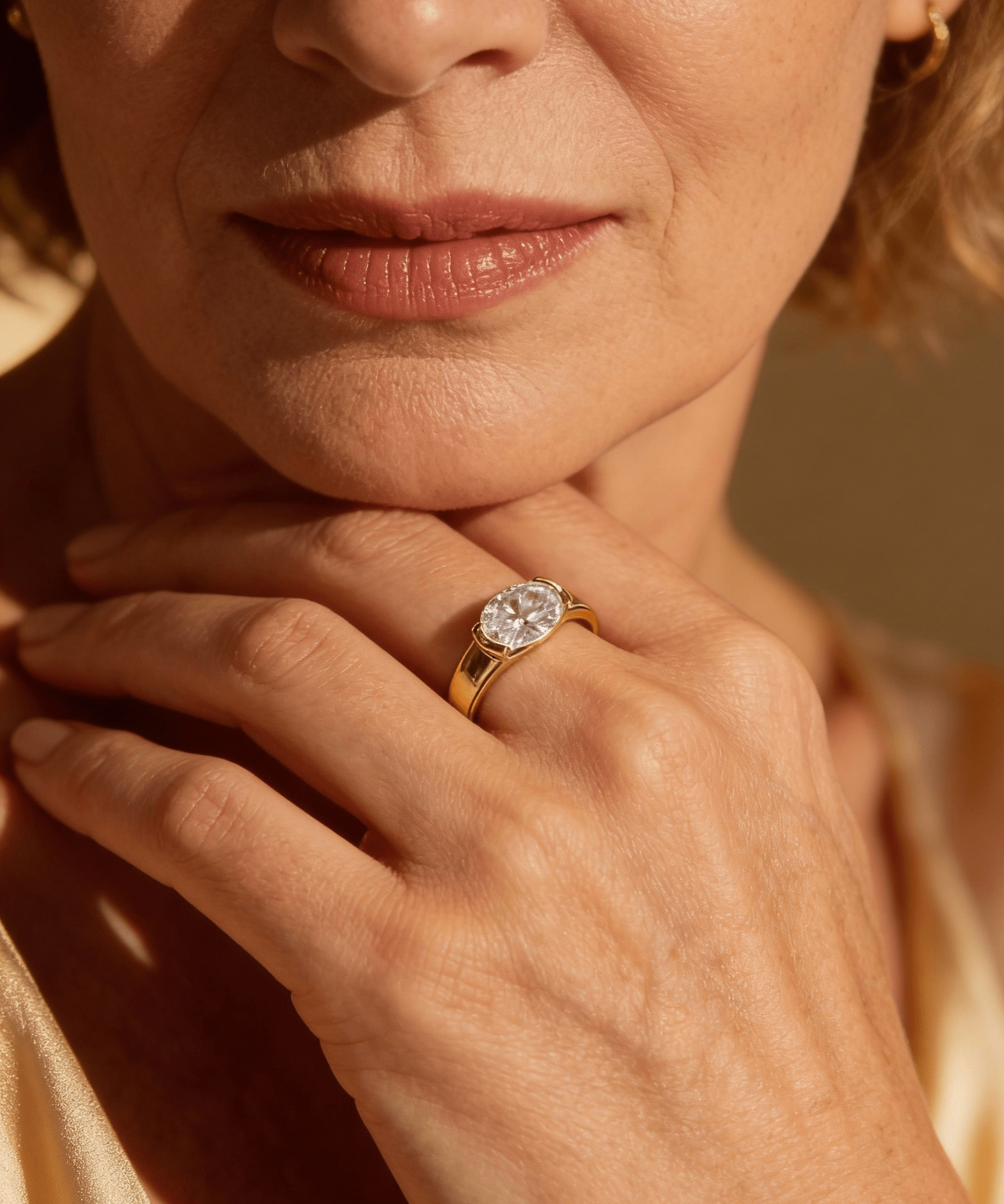 Vintage Gold Cubic Zirconia Ring