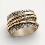 Vintage Baroque Pattern Spinner Ring