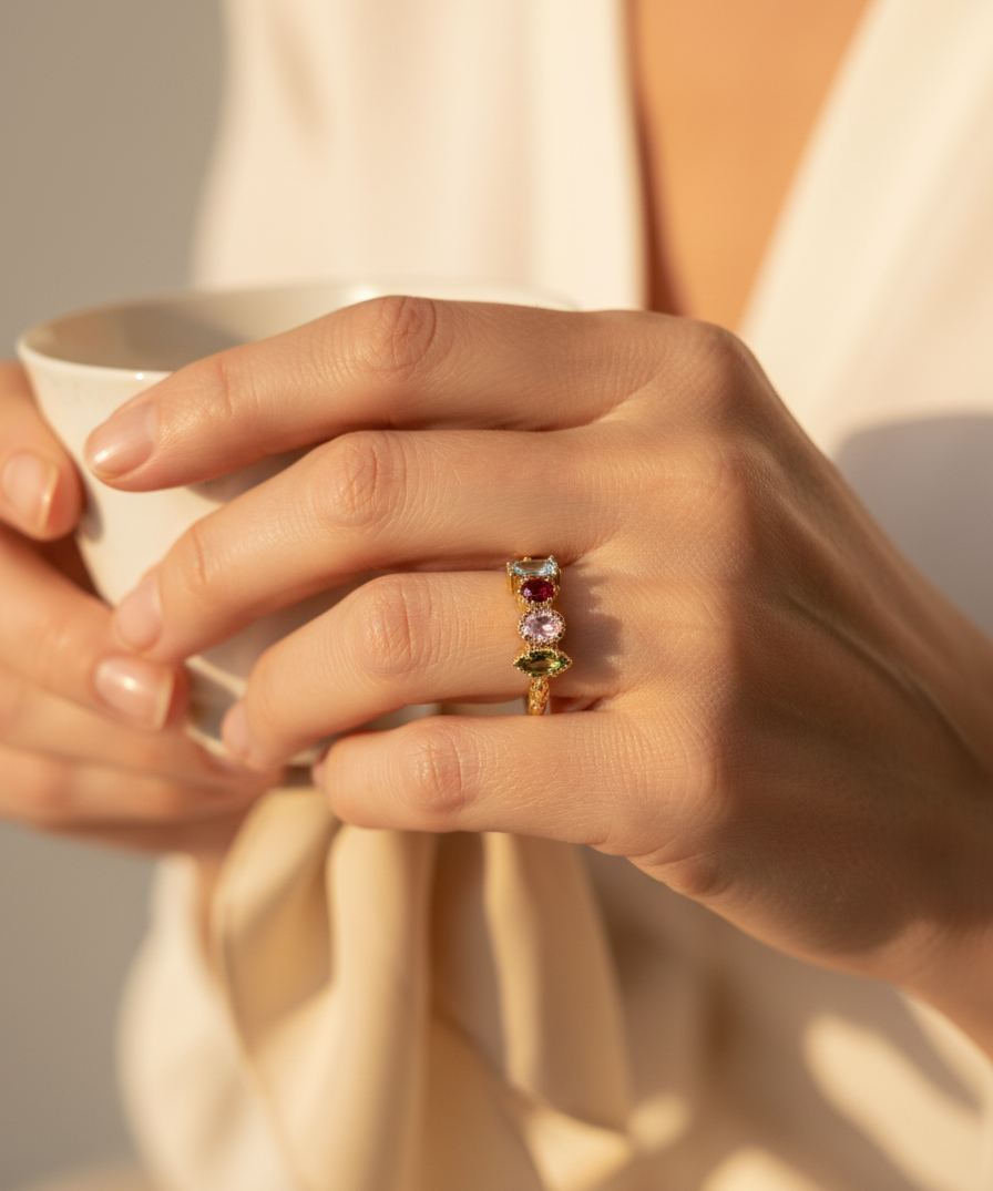 Vintage Gold Floral Ring