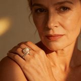 Vintage Gold and Silver Pearl Ring