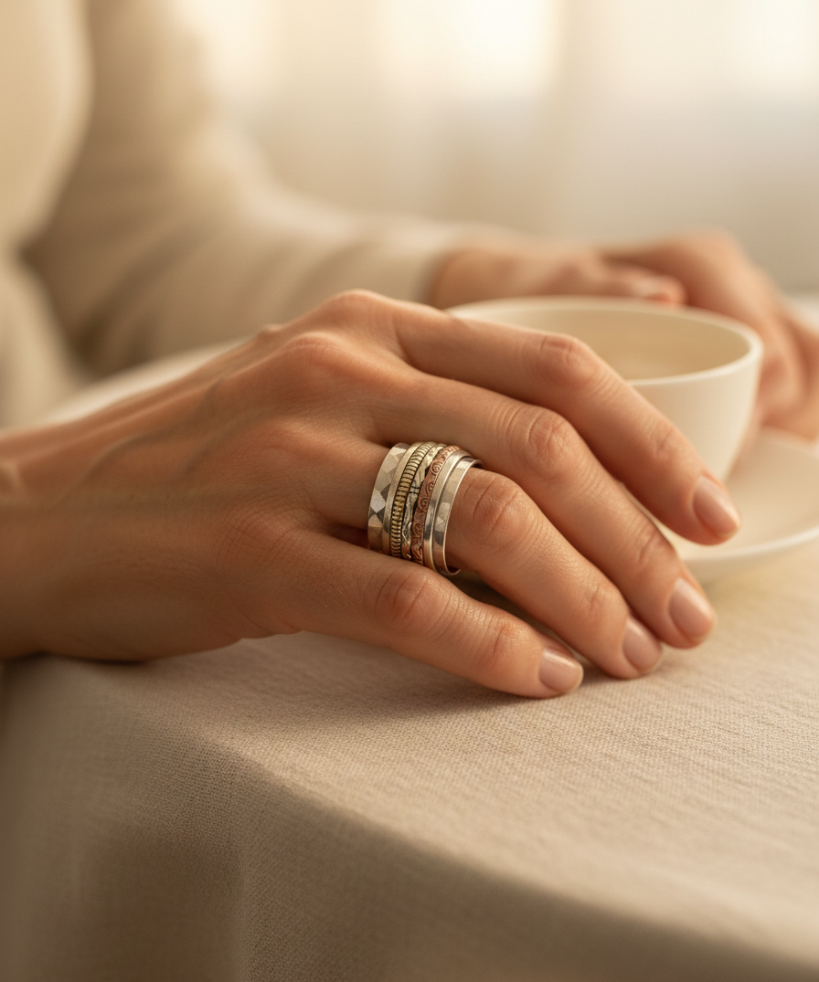 Vintage Gold and Silver Rose Ring