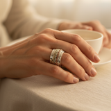 Vintage Gold and Silver Rose Ring