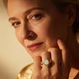 Handcrafted Gold Opal Gemstone Ring