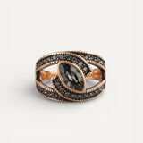 Elegant Black Crystal Ring