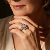 Vintage Gold Cubic Zirconia Ring