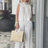 Trinidad™ | Conjunto Blanco Blusa y Pantalón Ancho