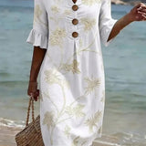 Vestido informal de mujer con estampado floral.
