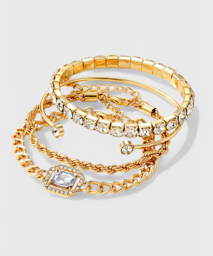 Conjunto de Pulseras con Tachuelas