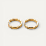 Vintage Gold Flower Hoop Earrings