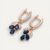 Elegant Blue Crystal Earrings