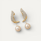 Gold Pearl Earrings