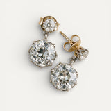 Gold Round Cubic Zirconia Earrings