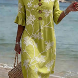Vestido informal de mujer con estampado floral.